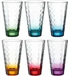 Leonardo Trinkglas OPTIC 6 St&uuml;ck sortiert 300 ml violett