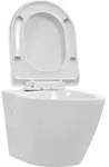 vidaXL Wand-WC ohne Sp&uuml;lrand Keramik Wei&szlig;