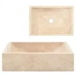 Waschbecken Marmor 3 | vidaXL : Farbe - Creme