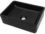 vidaXL Waschbecken Keramik Rechteckig Schwarz 41 x 30 x 12 cm