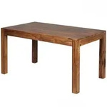 WOHNLING Esstisch MUMBAI Massiv 140 x 80 cm Massivholz K&uuml;chentisch Esszimmer Tisch,