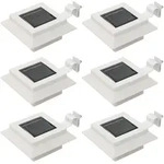 vidaXL Outdoor Solarleuchten 6 St&uuml;ck LED Quadratisch 12 cm Wei&szlig;