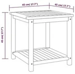 Beistelltisch Akazienholz Massiv 45 x 45 x 45 cm | vidaXL : Farbe - Braun