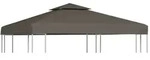 vidaXL Pavillon-Dachplane mit Kaminabzug 310 g/m2 3x3 m Taupe