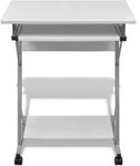vidaXL Computertisch Computerwagen PC Tisch B&uuml;rotisch Laptop auf Rollen wei&szlig;