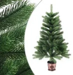 vidaXL K&uuml;nstlicher Weihnachtsbaum Naturgetreue Nadeln 65 cm Gr&uuml;n
