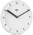 Braun BC06W Quarzwanduhr Rund Wei&szlig;
