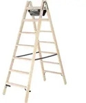 Munk Stehleiter Holz 33814 beidseitig 2x7 Stufen