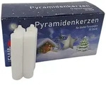 50 Pyramidenkerzen wei&szlig; 14x70mm Weihnachtskerze Adventskerze Weihnachtspyramide