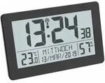 Funk-Wanduhr schwarz digital