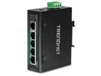TRENDnet TI-PE50 DIN-Rail Switch 5-Port Industrial Fast Ethernet PoE+