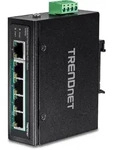 TRENDnet TI-PE50 DIN-Rail Switch 5-Port Industrial Fast Ethernet PoE+