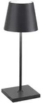 Zafferano Poldina Pro Mini Dunkelgraue LED-Tischleuchte, wiederaufladbar und dimmbar