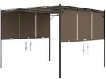 vidaXL Gartenpavillon mit Seitenvorhang 3x3x2,25 m Taupe