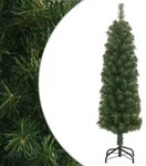 vidaXL K&uuml;nstlicher Weihnachtsbaum Schlank mit St&auml;nder Gr&uuml;n 150 cm PVC