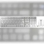 CHERRY JD-9100FR-1 Kabellos, Funk Tastatur, Maus-Set Franz&ouml;sisch, AZERTY Wei&szlig;