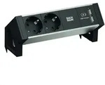 Bachmann DESK 2 - 2x Steckdose mit USB-Charger A/A (937.111)