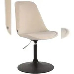 CLP Esszimmerstuhl Maverick Samt creme/schwarz