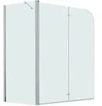 vidaXL Badewannenaufsatz 2-fach Faltbar ESG 120x68x130 cm