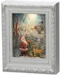Konstsmide LED Wasserlaterne, Weihnachtsmann m. Tieren, wei&szlig;, wassergef&uuml;llt, 5h