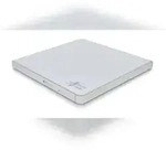Hitachi-LG Externer DVD Brenner: Slim Design, USB 2.0, Plug & Play, wei&szlig;