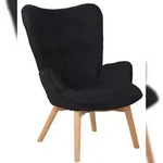 CLP Lounger Durham Stoff schwarz
