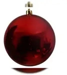 Weihnachtsbaumkugeln bruchfest &Oslash; 20 cm 1 St&uuml;ck rot glanz