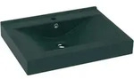 vidaXL Luxus-Waschbecken mit Hahnloch Matt-Dunkelgr&uuml;n 60x46 cm Keramik