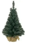 Christmas Decorations Tannenbaum k&uuml;nstlich im Jutesack 60cm gr&uuml;n