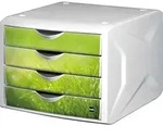 Helit Schubladenbox Chameleon H6129650 4Sch&uuml;be A4/C4 springtime