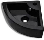 vidaXL Waschbecken mit &Uuml;berlauf 45 x 32 x 12,5 cm Schwarz