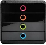 Exacompta 314498D 1x Schubladenbox POP-BOX mit 4 geschlossenen Laden -