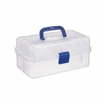 Relaxdays Aufbewahrungsbox 9 F&auml;cher, Sortierbox Bastelmaterial, K&uuml;nstlerbedarf, HBT