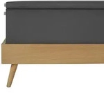 Schiesser Topperspannbettlaken Flexi - 95/5 - 180 x 200 cm - Dunkelgrau