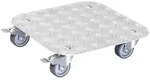 WAGNER Pflanzenroller ALASKA 29 x 29 x 7,5 cm, Alu Riffelblech, Softrollen&Bremsen,