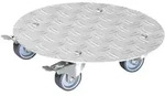 WAGNER Pflanzenroller ALASKA &Oslash; 30 x 7,5 cm, Alu Riffelblech, Softrollen, Bremsen,