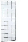 Relaxdays Duschrollo Square, wasserabweisend, Retro Badrollo Wanne u. Dusche,
