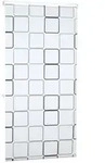 Relaxdays Duschrollo Square, wasserabweisend, Retro Badrollo Wanne u. Dusche,