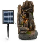 Blumfeldt Mystic Tree Solarbrunnen LED-Beleuchtung Polyresin Dunkles Holz