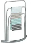 Relaxdays Handtuchst&auml;nder CURVY, 3 Stangen, HxBxT:85x66x20cm, freistehend, Metall,