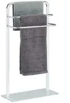 Relaxdays Handtuchhalter, Badetuchhalter aus verchromtem Metall, HBT 80x45x20 cm,