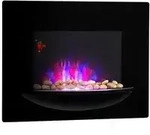 KlarsteinFeuerschale Elektro-Wandkamin 1800W Flammenillusion DekosteineSchwarz