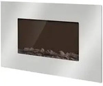 KlarsteinLausanne Luxe Elektrischer Kamin 2000W 2 Heizstufen 90 cm EdelstahlSilber