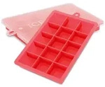 Intirilife 2x Eisw&uuml;rfelformen in ROT - 2er Set &agrave; 15 F&auml;cher Eisw&uuml;rfel