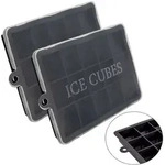 Intirilife 2x Eisw&uuml;rfelformen in SCHWARZ - 2er Set &agrave; 15 F&auml;cher Eisw&uuml;rfel