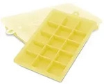 Intirilife 2x Eisw&uuml;rfelformen in GELB - 2er Set &agrave; 15 F&auml;cher Eisw&uuml;rfel