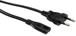 VALUE Netzkabel Euro-Flachstecker auf C7, 2polig, schwarz, 1 m