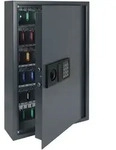 HMF Schl&uuml;sseltresor mit Zahlencode, Schl&uuml;sselsafe mit Elektronikschloss, 132 Haken,