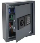 HMF Schl&uuml;sseltresor mit Zahlencode, Schl&uuml;sselsafe mit Elektronikschloss, 48 Haken,