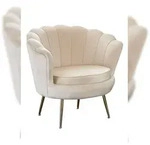 SalesFever Muschel-Sessel | Bezug Samt-Stoff | Gestell Metall goldfarben | B 78...